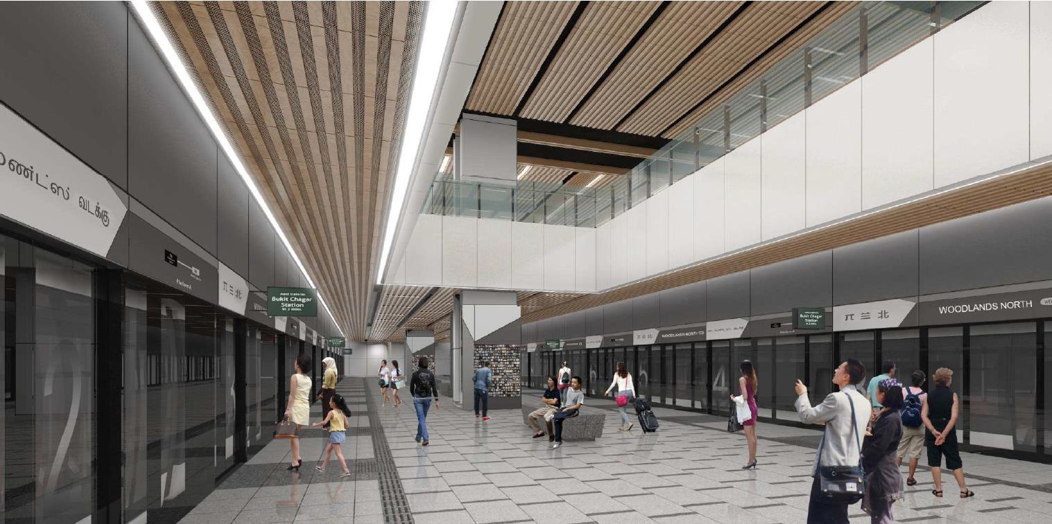 Artist’s impression of Woodlands North RTS station platform